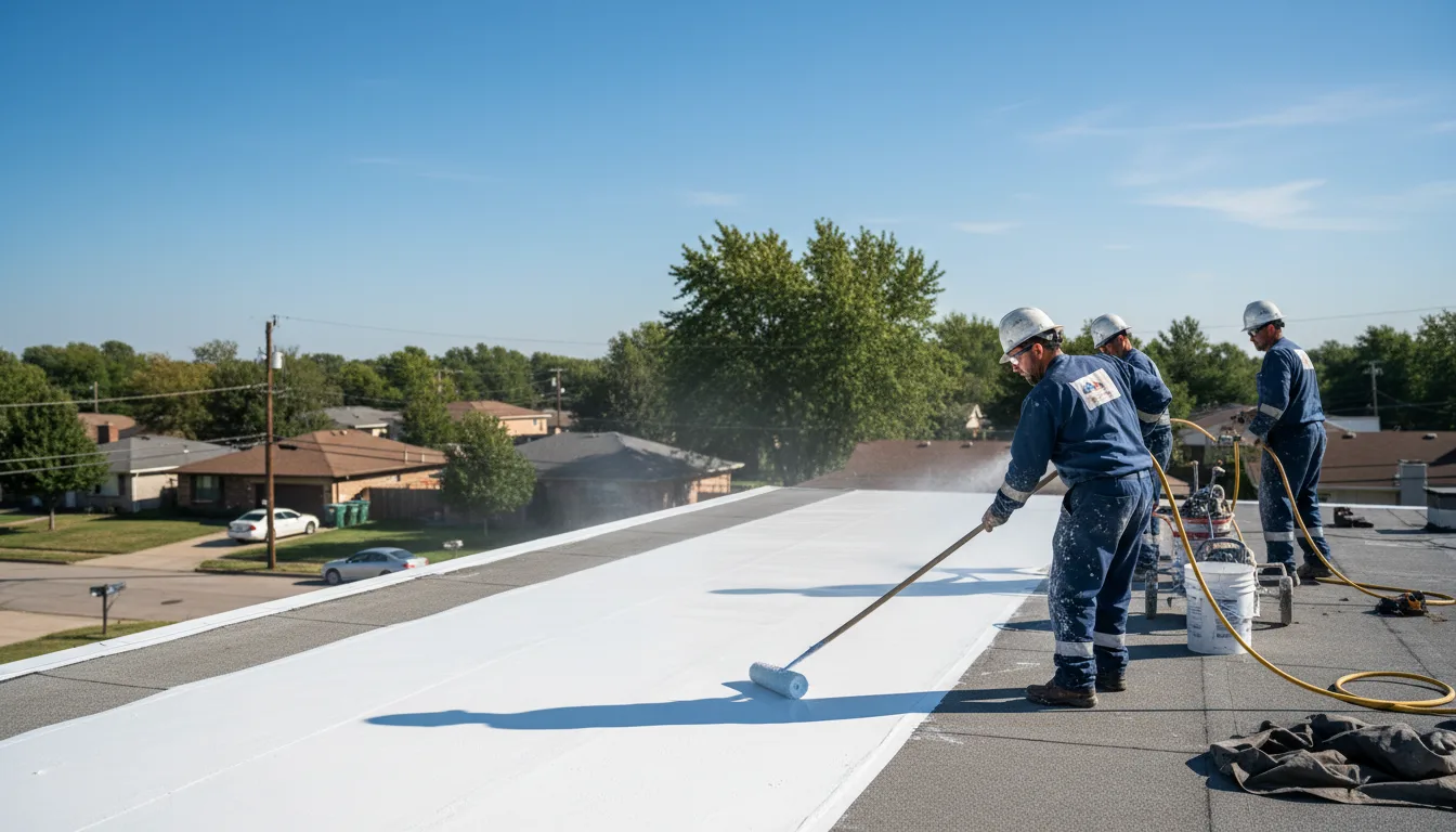Commercial roof coating in Riverton, KS near me